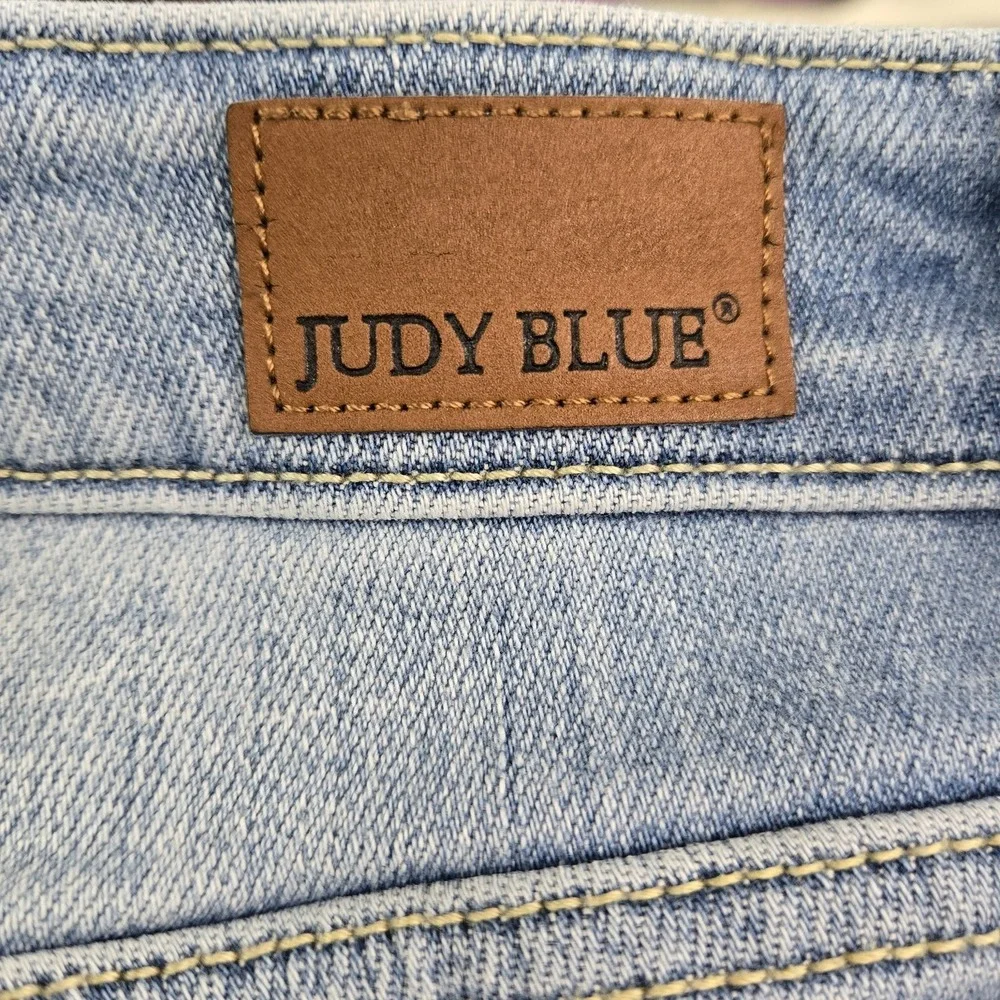 Judy Blue Women Jeans 5/27 Light Denim Skinny Distressed JB82373LT 26